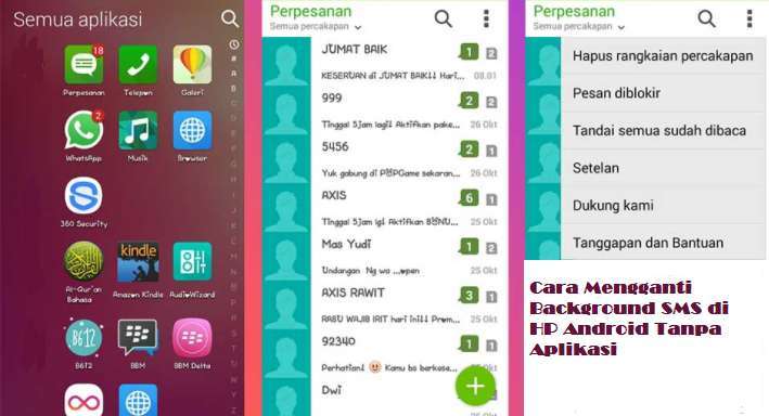 Cara Mengganti Background SMS di HP Android Tanpa Aplikasi