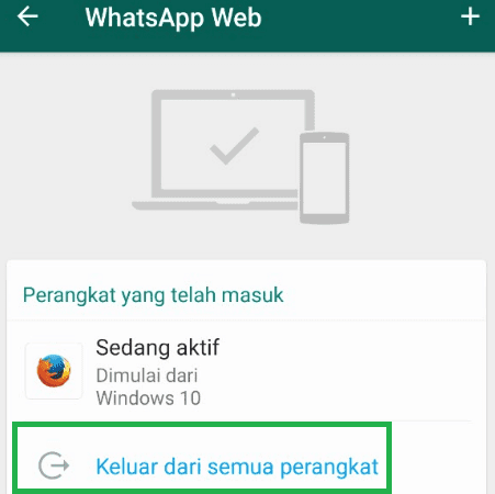 Keluar Dari WhatsApp Web