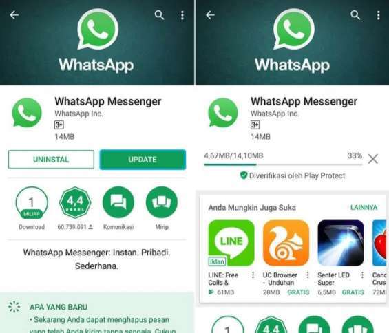 Instal Ulang Aplikasi WhatsApp