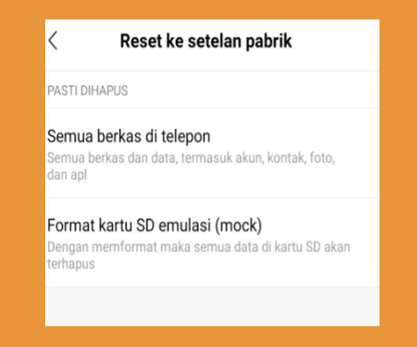 Cara Mengatasi SIM Card Tidak Terbaca di HP Android Dengan Factory Reset