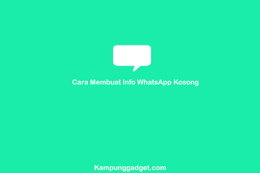 Cara Membuat Info WhatsApp Kosong 2021