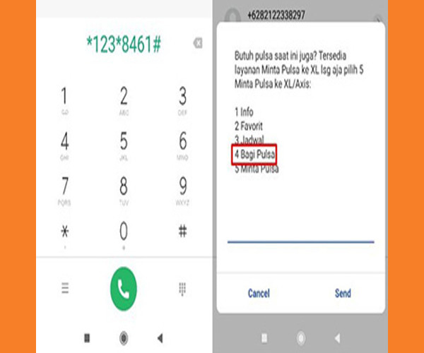 Cara Transfer Pulsa XL ke Axis
