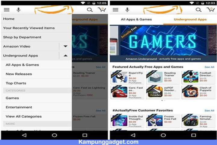 Download Aplikasi Berbayar Jadi Gratis Lewat Amazon Underground