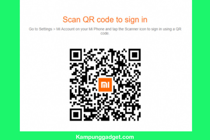 Menghapus Akun Mi Lupa Kata Sandi Dengan Scan QR Kode