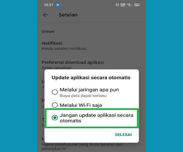 Cara Mematikan Update Otomatis Aplikasi di Playstore