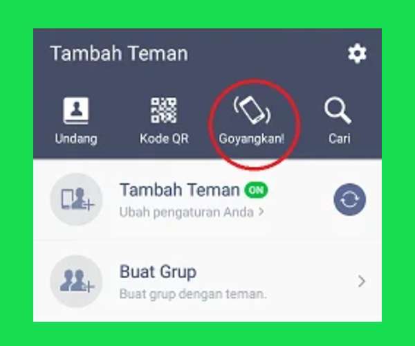 Cara Menambahkan Teman di Line Dengan Fitur Goyangkan