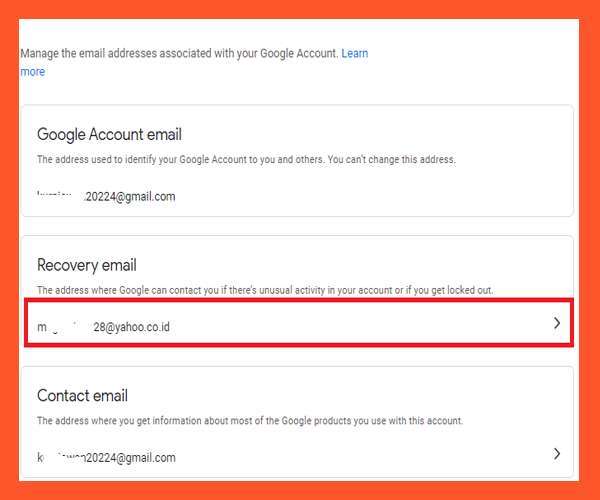 Cara Mengamankan Akun Gmail Dengan Masukan Email Pemulihan