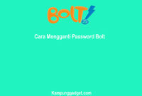 Cara Mengganti Password Bolt 4G LTE