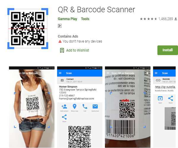 Dengan Aplikasi QR & Barkode Scanner