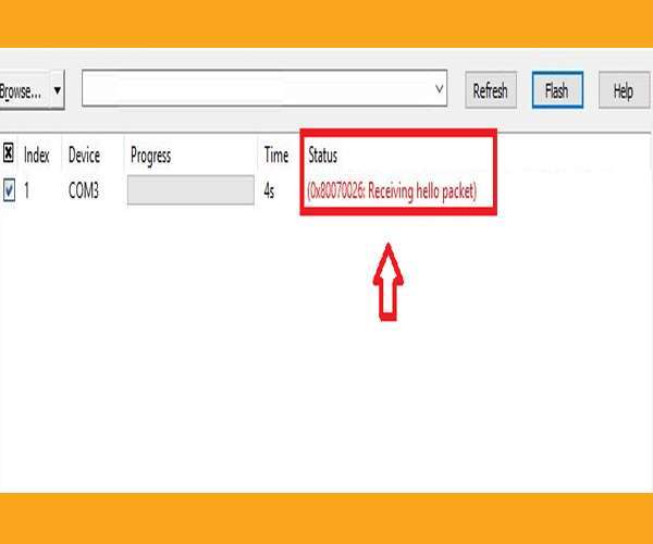 Kode Error Mi Flash Tool Receiving Hello Packet, Ping Target Failed