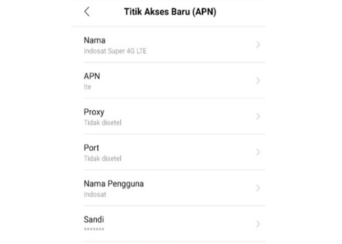 Setting APN Indosat 4G Tercepat