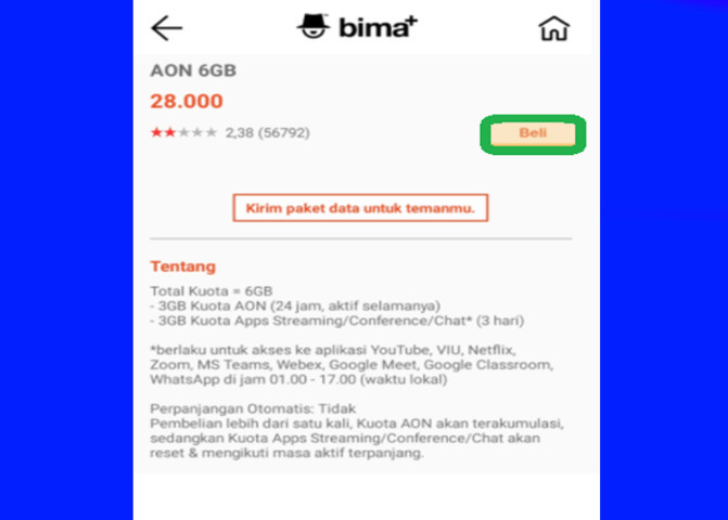 Cara Daftar Kuota Streaming Tri