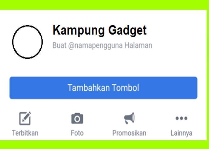 Mengganti Nama Halaman Facebook Melalui HP