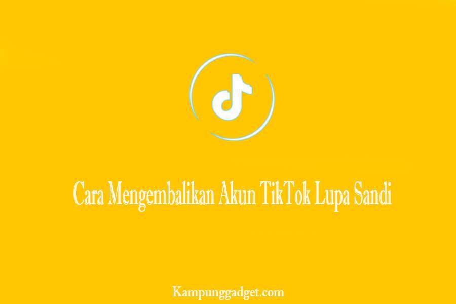 Cara Mengembalikan Akun TikTok Lupa Sandi