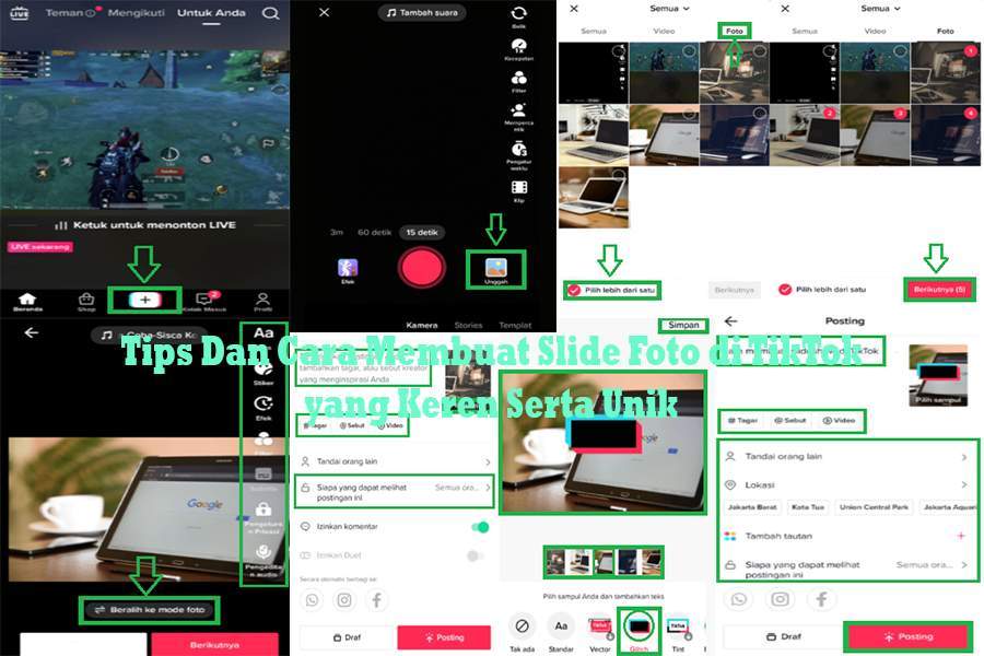 Tips Dan Cara Membuat Slide Foto di TikTok yang Keren Serta Unik