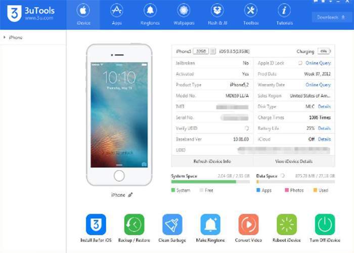 Cara Cek iPhone Bekas Dengan Pakai Bantuan Aplikasi 3uTools