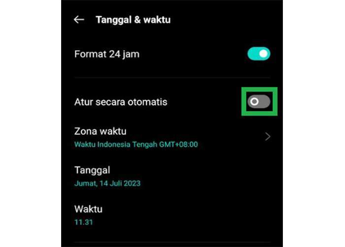 Cara Mengatasi Tidak Bisa Install WhatsApp di Playstore Android Dengan Atur Ulang Tanggal di HP