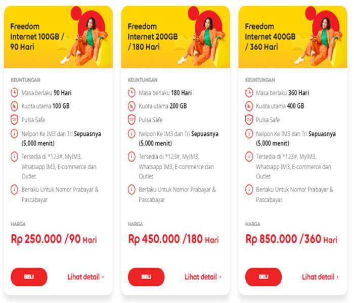 Paket Freedom Indosat Longlife