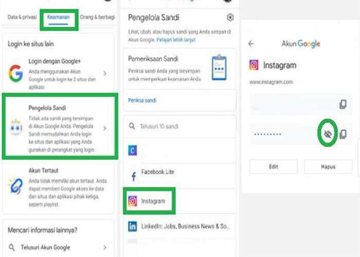 Cara Melihat Kata Sandi IG